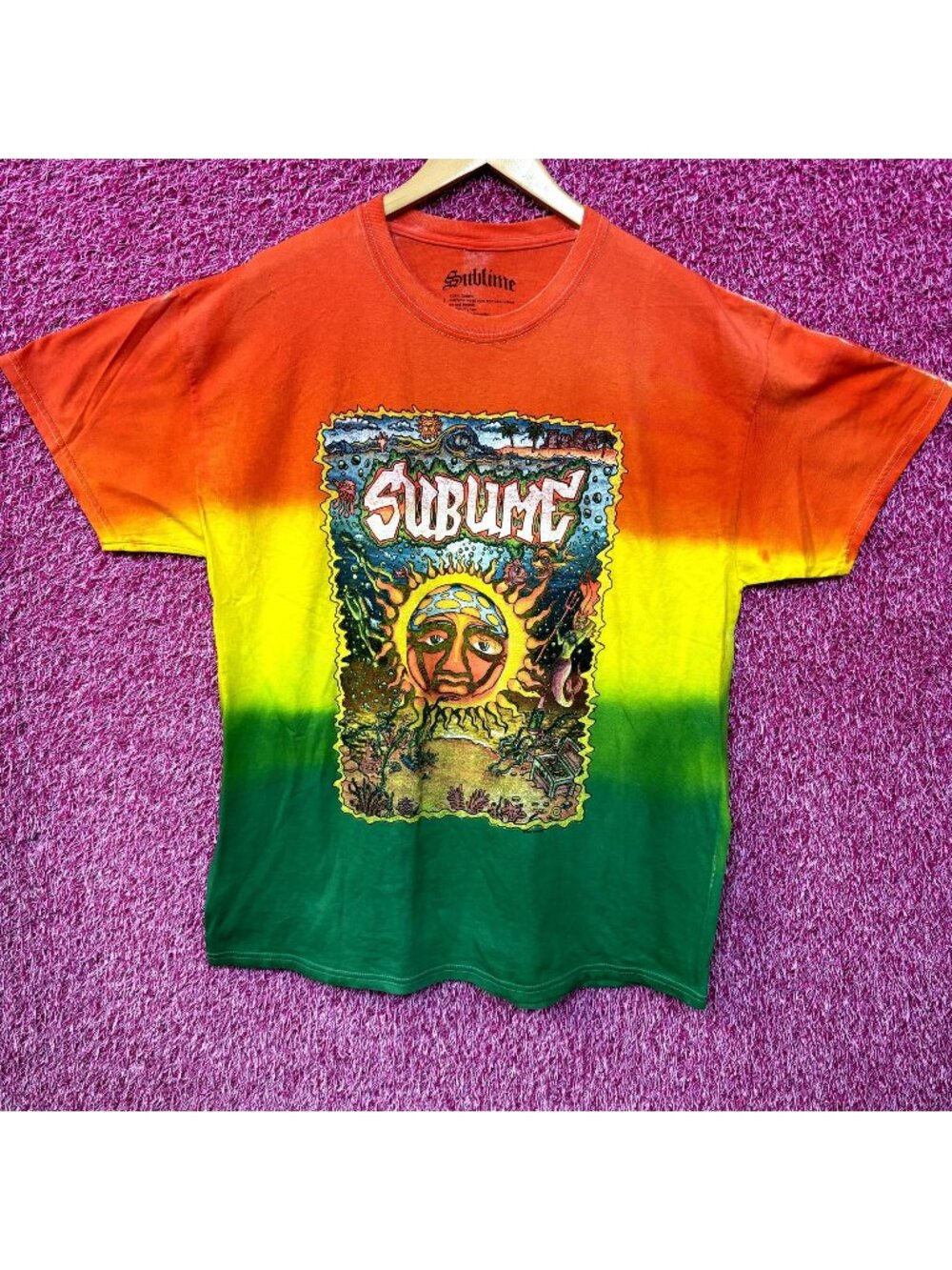 Sublime Under The Sea Rasta Oversized Ska Rock Tie Dye S